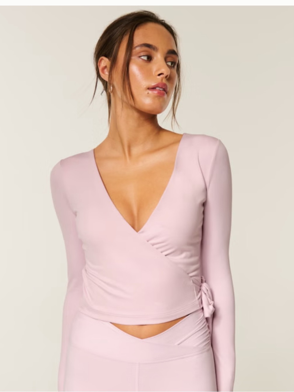 Gilly Hicks Active Recharge Long Sleeve Wrap Top